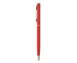 Stylo en aluminium recyclé avec clip chromé et encre bleue couleur rouge