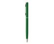 Stylo en aluminium recyclé avec clip chromé et encre bleue couleur vert
