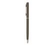 Stylo en aluminium recyclé avec clip chromé et encre bleue couleur titan