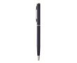 Stylo en aluminium recyclé avec clip chromé et encre bleue couleur bleu bondi