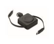 Câble rétractable avec porte-clés et charge rapide USB-C de 100 W couleur noir
