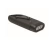 Lampe torche en plastique rigide à 3 LED, panneau solaire et dynamo couleur noir