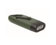 Lampe torche en plastique rigide à 3 LED, panneau solaire et dynamo couleur vert foncé