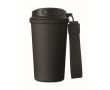 Gobelet isotherme en inox recyclé avec anse et antifuite 400 ml couleur noir
