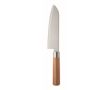Couteau de chef en acier inoxydable et bois de hêtre avec protection couleur argenté