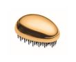 Brosse à cheveux en plastique et aluminium avec fonction démêlante couleur doré
