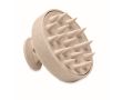 Brosse massante en plastique pour masser et exfolier le cuir chevelu couleur beige