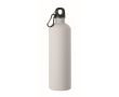 Gourde en inox recyclé avec finition caoutchoutée et mousqueton 750 ml couleur blanc cassé