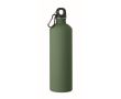 Gourde en inox recyclé avec finition caoutchoutée et mousqueton 750 ml couleur vert foncé