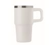Gobelet isotherme en inox recyclé avec couvercle et paille 500 ml couleur blanc cassé