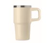 Gobelet isotherme en inox recyclé avec couvercle et paille 500 ml couleur beige