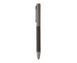 Stylo en aluminium recyclé à mécanisme rotatif et finition caoutchouc couleur noir