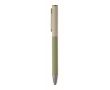 Stylo en aluminium recyclé à mécanisme rotatif et finition caoutchouc couleur vert menthe