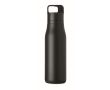 Gourde isotherme en inox recyclé avec anse et ouverture facile 500 ml couleur noir