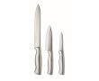 Set de 3 couteaux de cuisine en inox pour un usage quotidien couleur argenté