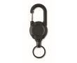 Porte-badge en plastique résistant avec mousqueton et câble de 60 cm couleur noir