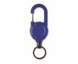Porte-badge en plastique résistant avec mousqueton et câble de 60 cm couleur bleu bondi