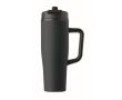 Mug isotherme en inox recyclé et antifuite avec anse et paille 900 ml couleur bleu bondi