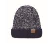 Bonnet unisexe avec doublure polaire, ourlet et taille unique couleur bleu bondi