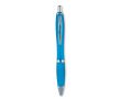 Stylo à bille en plastique ABS avec bouton-poussoir, encre bleue couleur turquoise
