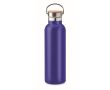 Gourde isotherme inox avec détail bambou et poignée 750 ml Clip Med couleur bleu