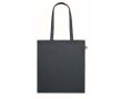 Tote bag publicitaire bio coloré à poignées longues 180 g/m2 EcoCotton couleur bleu marine