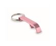 Porte-clés décapsuleur à personnaliser en aluminium recyclé Recyclo couleur rose