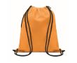 Sac à dos en polyester RPET avec cordon épais et poche zippée couleur orange