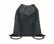 Sac à dos en polyester RPET avec cordon épais et poche zippée couleur bleu marine