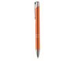 Stylos métalliques gravés populaires pour cadeaux en encre bleue couleur orange