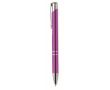 Stylos métalliques gravés populaires pour cadeaux en encre bleue couleur fuchsia