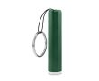 Porte-clés lampe torche cylindrique et coloré avec logo couleur vert foncé