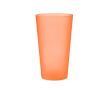 Gobelet personnalisé en plastique avec finition givrée 500ml Concert couleur orange transparent