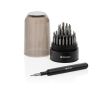 Set de tournevis multifonction en aluminium 31 en 1 GearX couleur noir