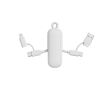 Câble porte-clés en plastique recyclé 4 en 1, charge rapide 100 W couleur blanc