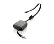 Câble de charge rétractable USB-C vers USB-C 120 cm 16 broches 100 W couleur gris
