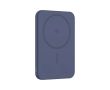 Batterie externe magnétique QI2.2 ultrafine en aluminium 5 000 mAh couleur bleu