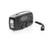 Radio de secours multifonction en ABS recyclé avec manivelle 1 800 mAh couleur noir