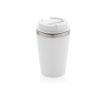 Mug thermique à double paroi écologique couvercle anti-goutte 350ml couleur blanc