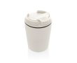 Tasse isotherme en plastique avec couvercle anti-goutte 220 ml couleur blanc