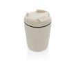 Tasse isotherme en plastique avec couvercle anti-goutte 220 ml couleur beige
