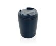 Tasse isotherme en plastique avec couvercle anti-goutte 220 ml couleur bleu marine