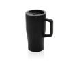 Tasse premium en céramique avec anse et couvercle antifuite 490 ml couleur noir