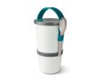Lunch box type bol avec 2 compartiments hermétiques Black+Blum 900ml couleur turquoise