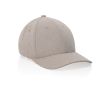 Casquette 6 panneaux en coton recyclé avec tissu chiné 200 g/m² couleur blanc cassé