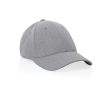 Casquette 6 panneaux en coton recyclé avec tissu chiné 200 g/m² couleur gris