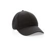 Casquette 6 panneaux en coton recyclé avec traceur AWARE™ 280 g/m² couleur noir