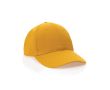Casquette 6 panneaux en coton recyclé avec traceur AWARE™ 280 g/m² couleur jaune