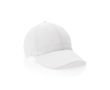 Casquette 6 panneaux en coton recyclé avec fermeture velcro 190 g/m² couleur blanc