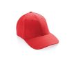 Casquette 6 panneaux en coton recyclé avec traceur AWARE™ 280 g/m² couleur rouge